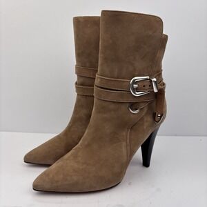 IRO Grandos Boots Beige‎ Women's Size Eu 38/ US 7.5 Western Buckle EUC